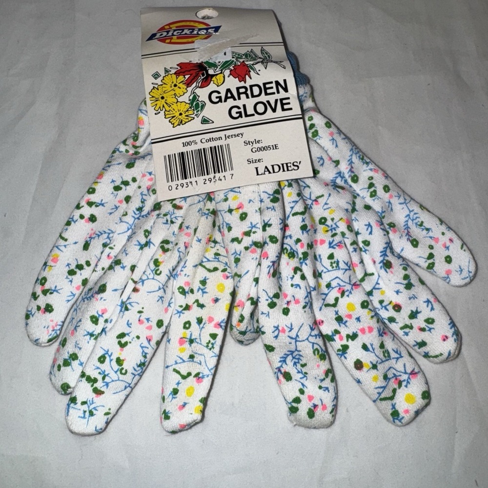 Vintage Dickies Brand Floral gardening‎ gloves Rare HTF New